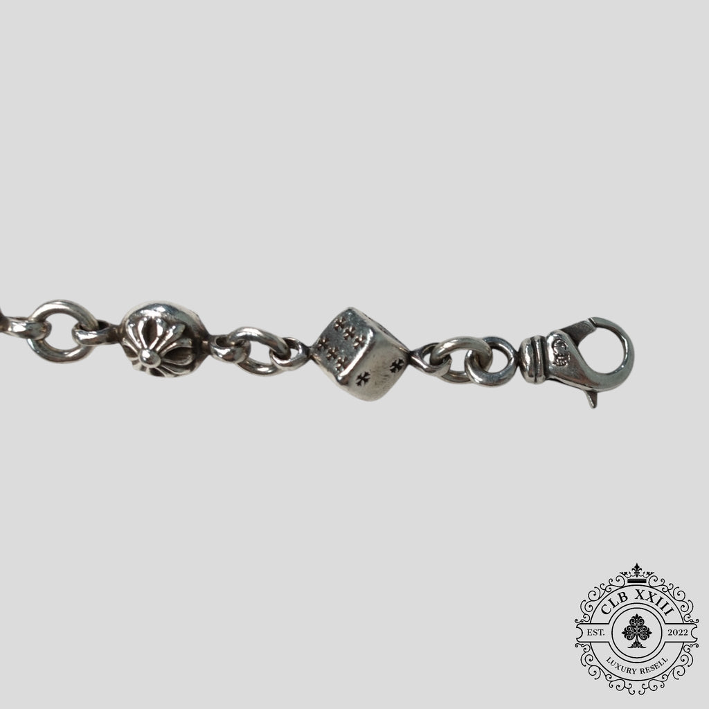 Chrome Hearts Dice and Crossball Bracelet in Silver new men's unisex .925