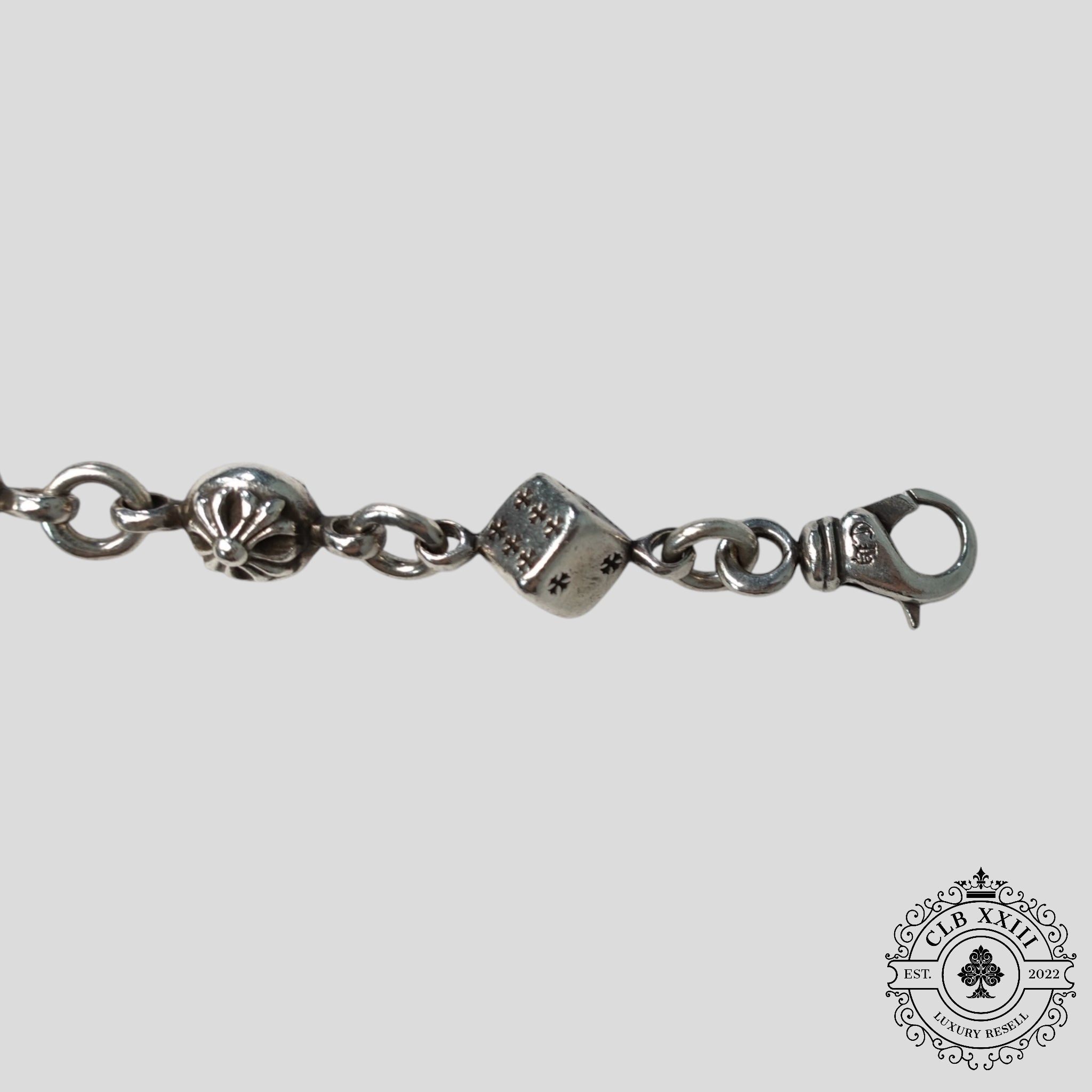 Chrome Hearts Dice and Crossball Bracelet in Silver new men's unisex .925