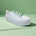 Michaela V Amare Ladies White Italian Leather Sneakers