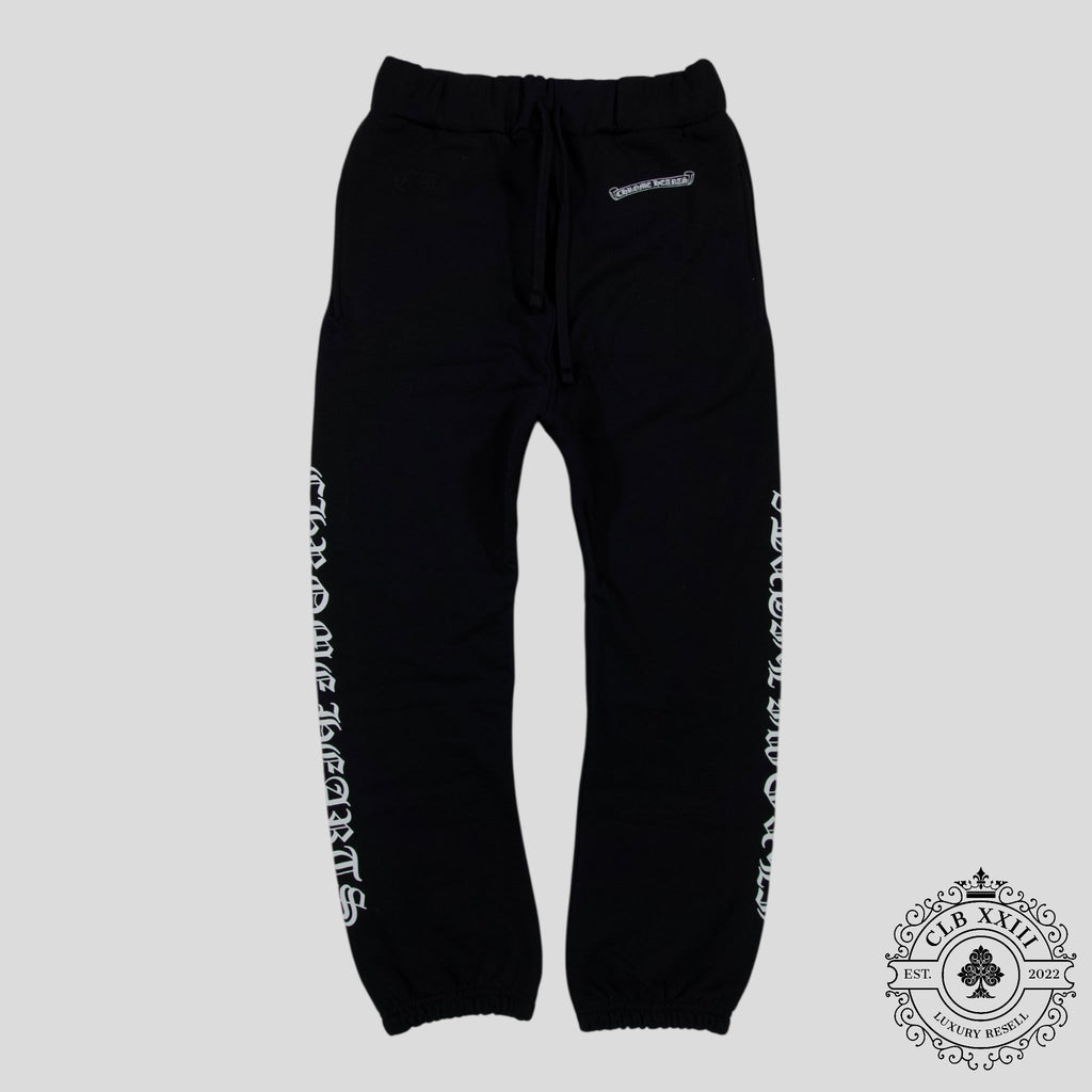 Chrome Hearts Scroll Logo Sweatpants in Black pants trainers joggers men's S M L