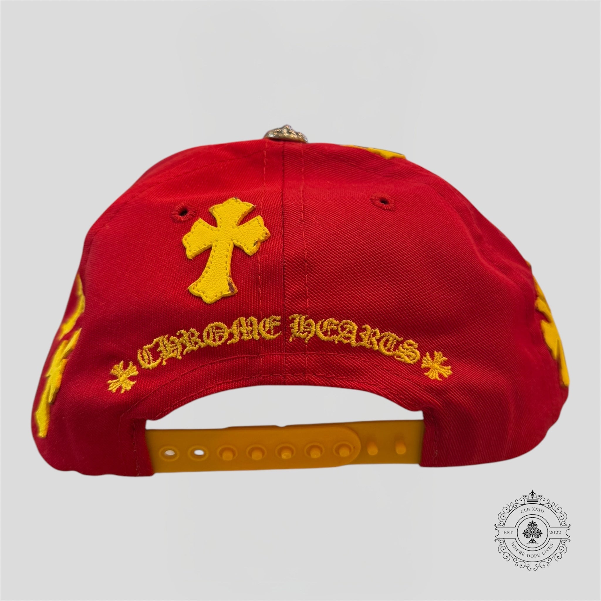 Chrome Hearts Cross Patch Hat in Red / Yellow Cap trucker men's unisex
