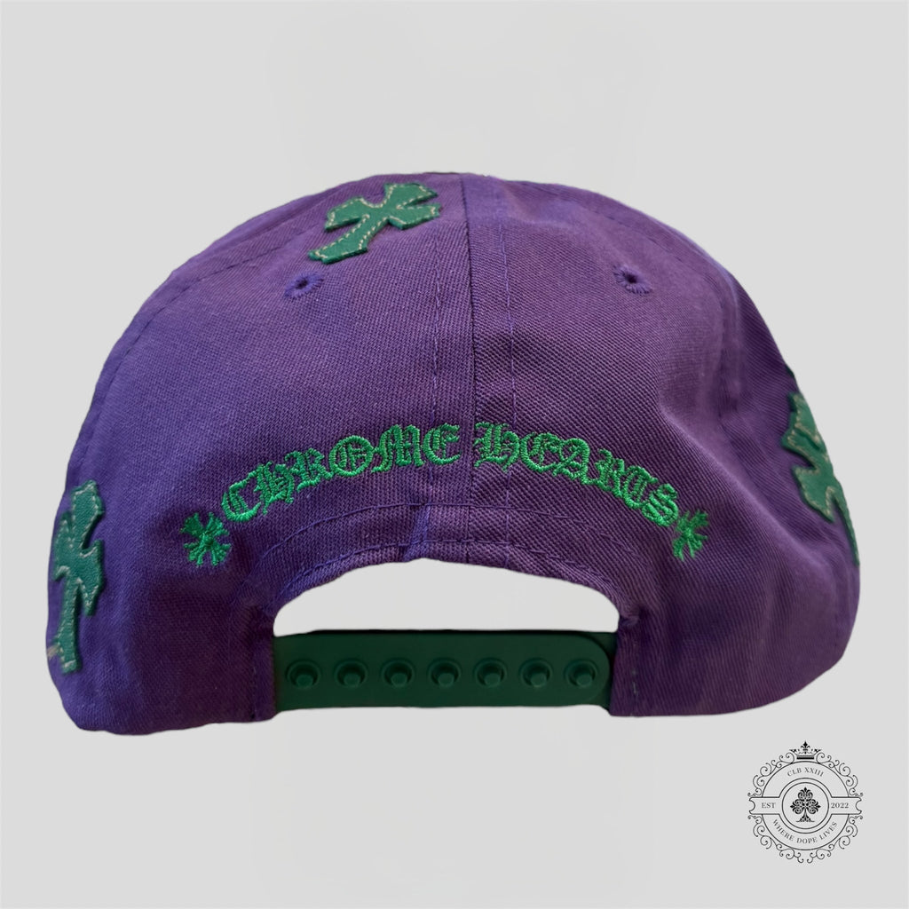 Chrome Hearts Cross Patch Hat in Purple/Green Cap Baseball trucker