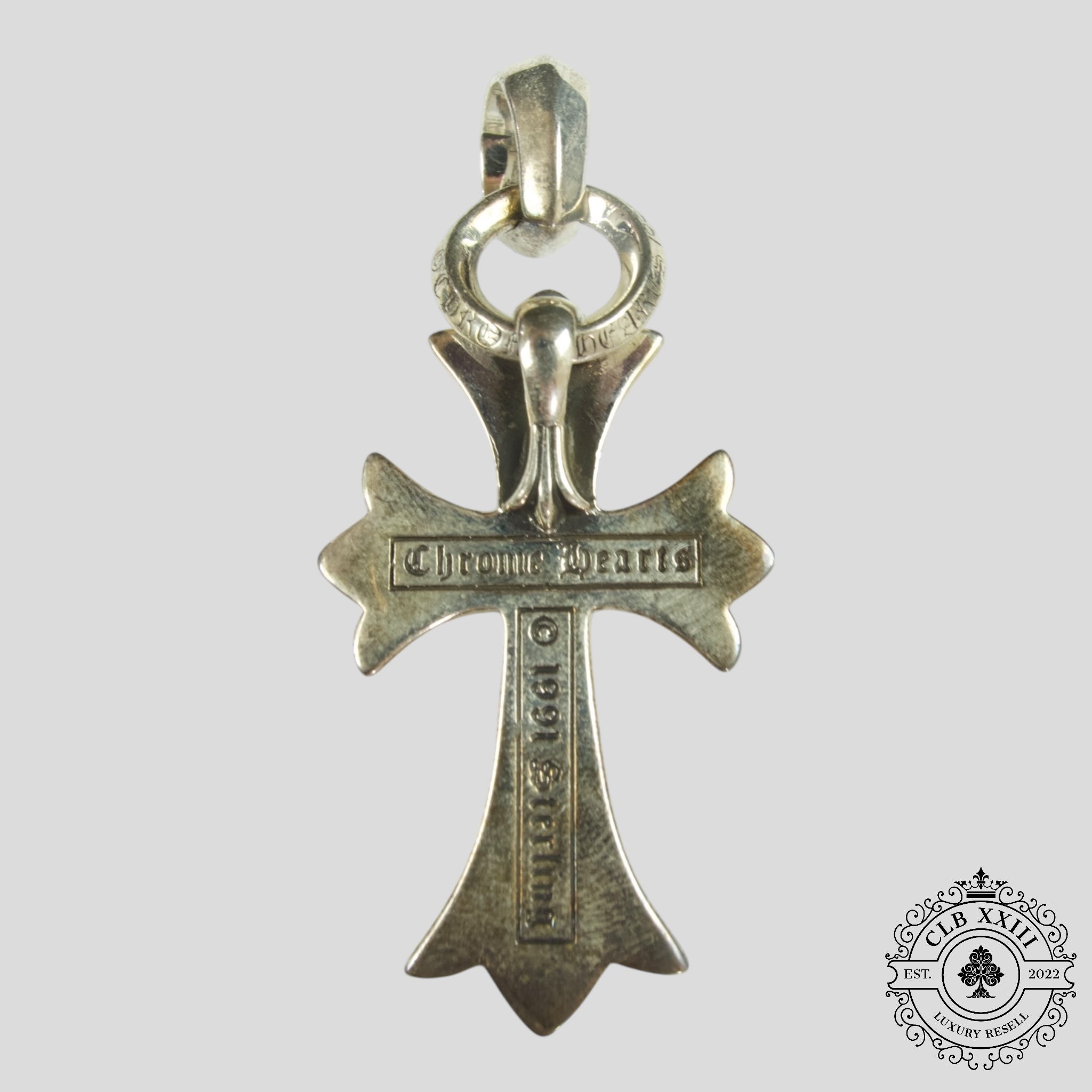 Chrome Hearts Cross Pendant in Silver necklace chain charm unisex men's