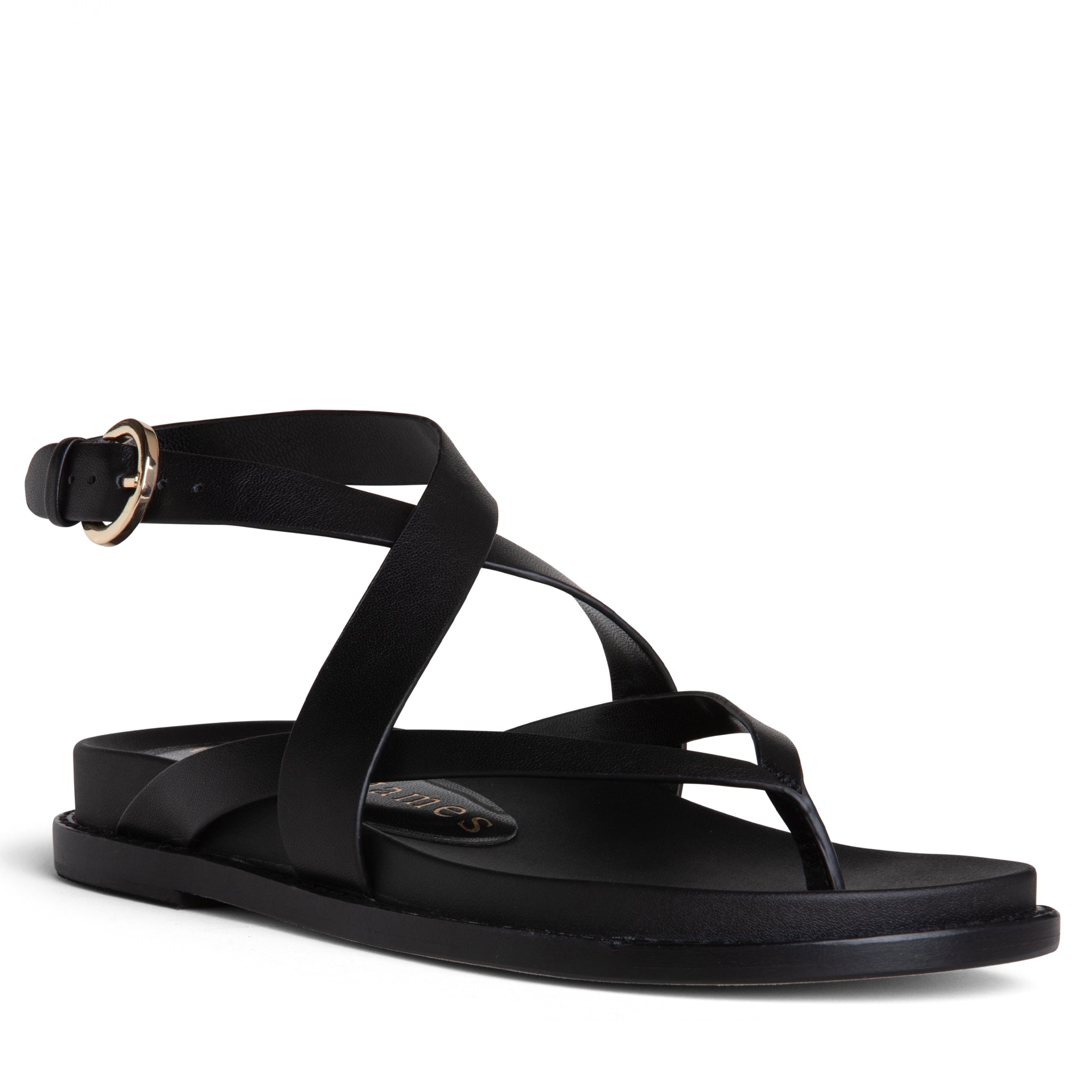 Allegra James Elise Flat Leather Sandal