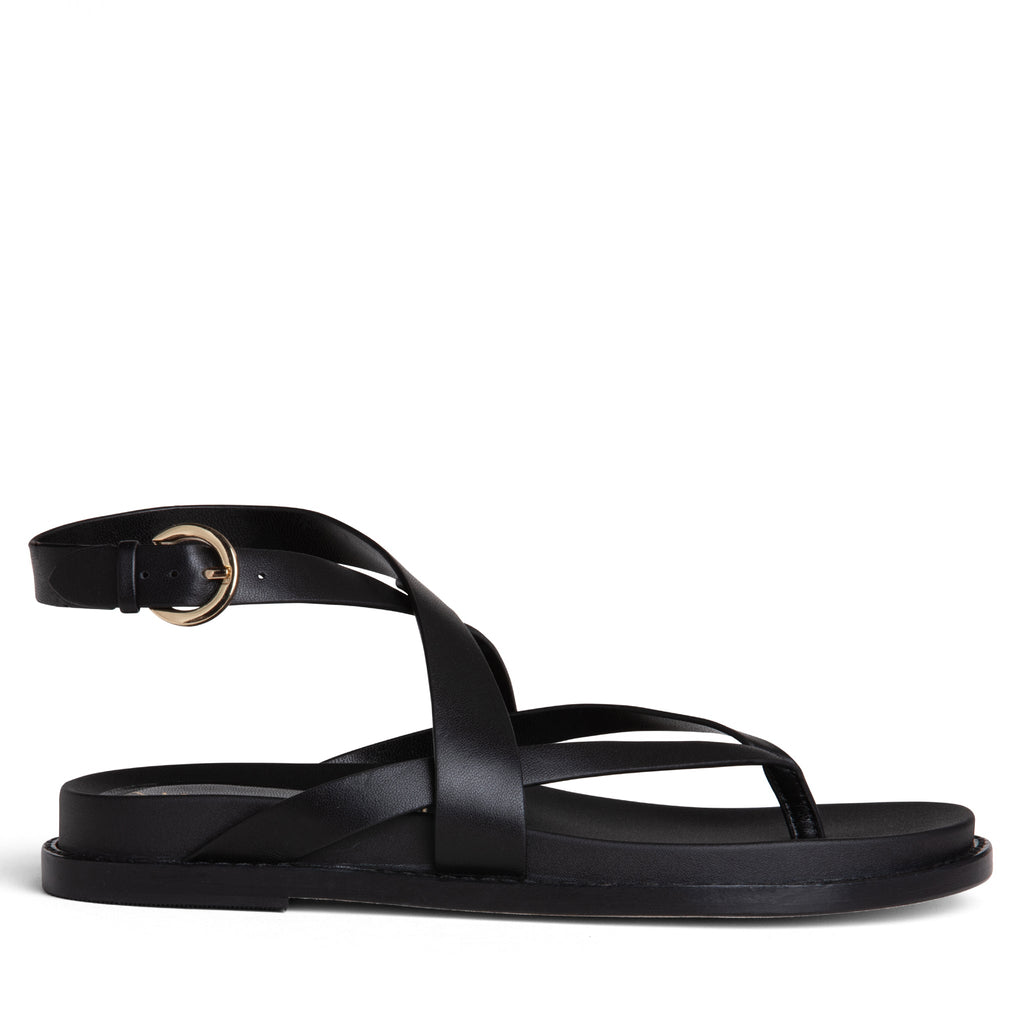 Allegra James Elise Flat Leather Sandal
