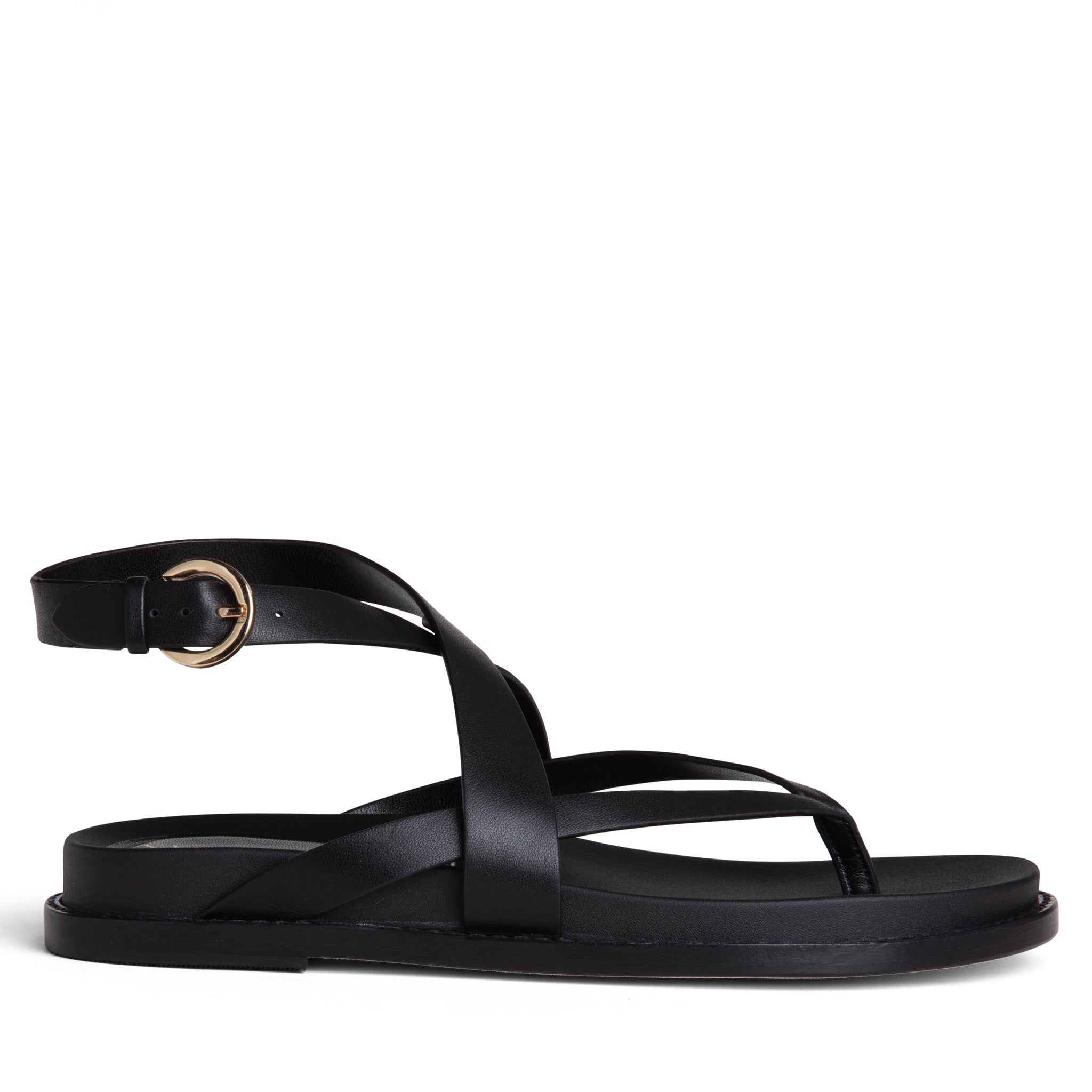 Allegra James Elise Flat Leather Sandal