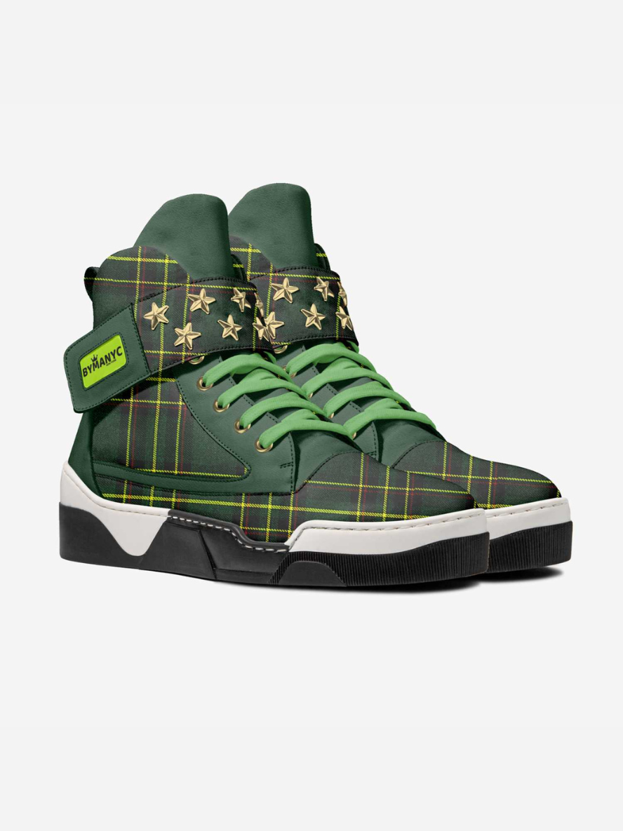Eco-Luxury Sneakers BYMANYC ® New York – Battery Park Motion hi-top plaid