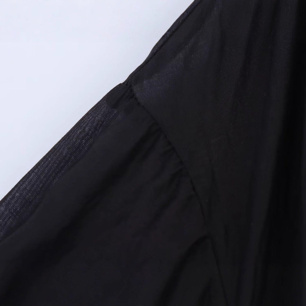 Elegant Embroidered Dress, Central Park | Black - BYMANYC ® New York