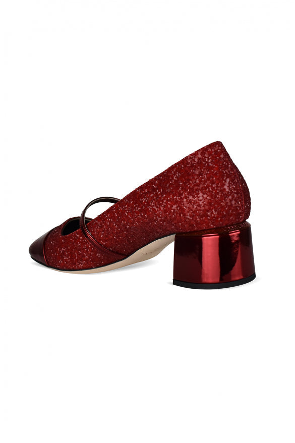 Jimmy Choo ladies Elisa 45 Pumps red glitter heels shoes