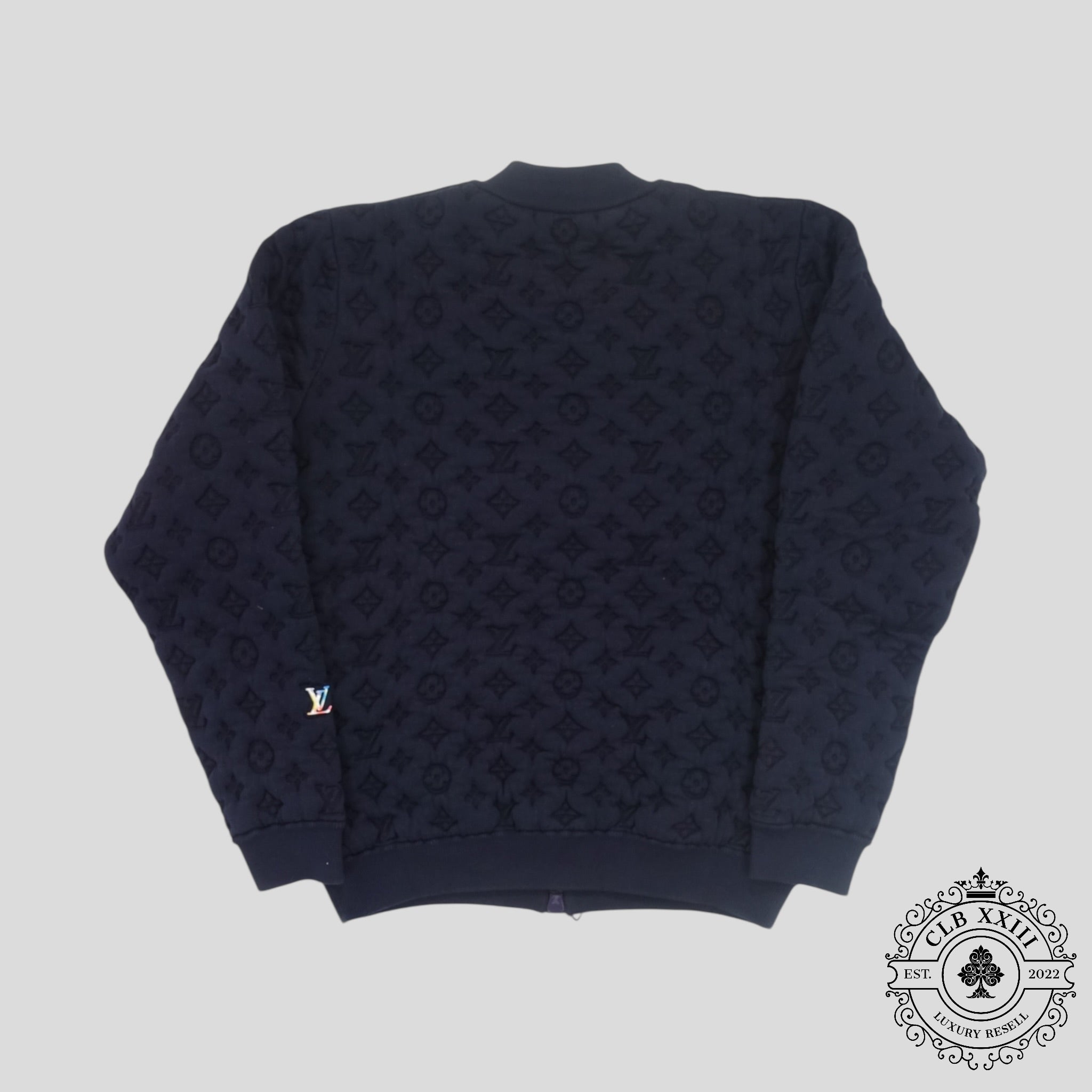 Louis Vuitton Monogram Bomber in Navy Blue men's coat jacket men's XXL 2XL