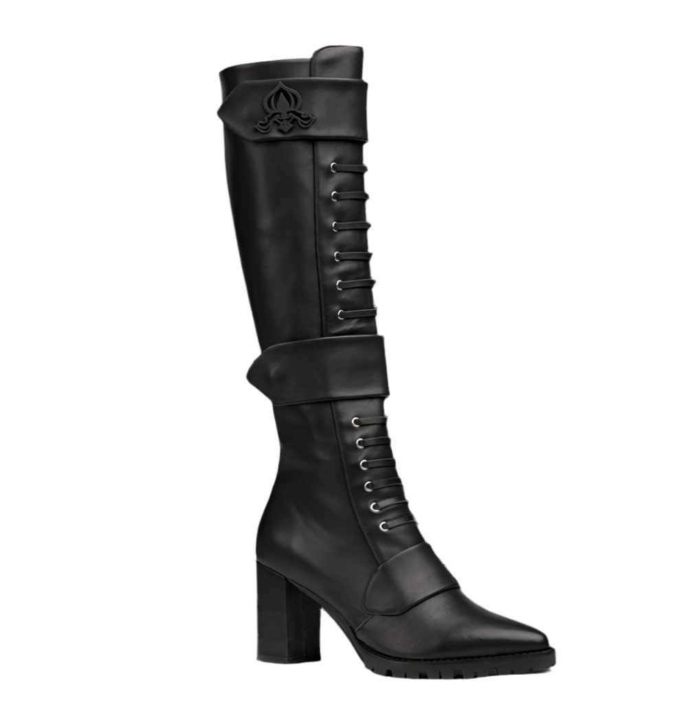 Michaela V Aspen Marta Black Boots tall knee high