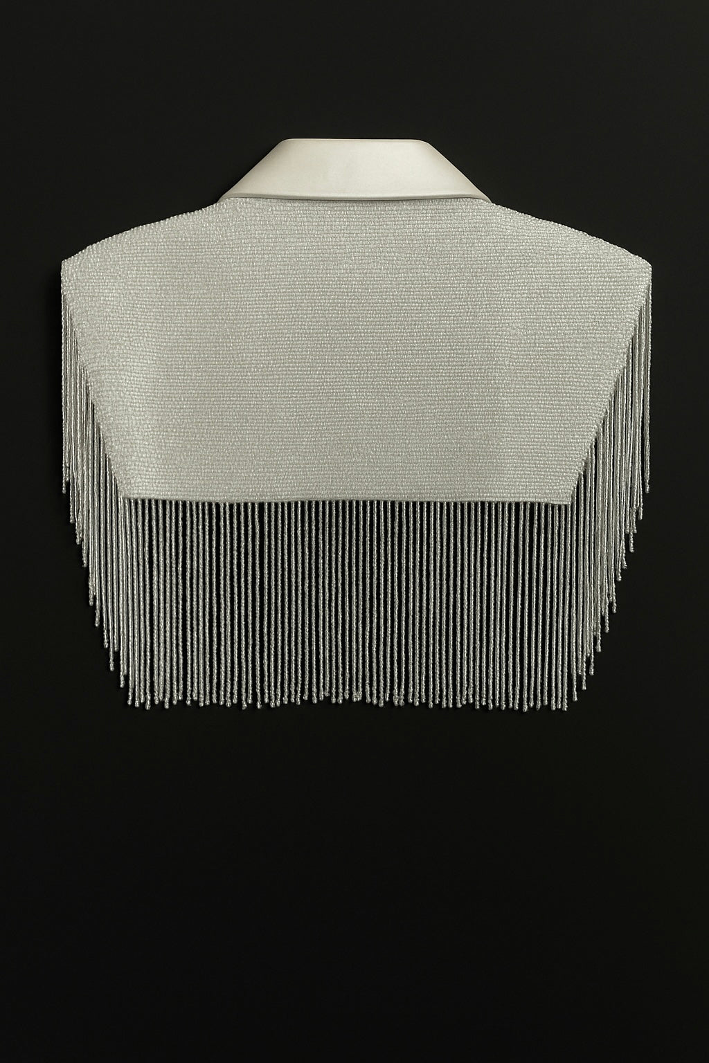 CEO Energy Cape Beaded Shawl Wrap Black White Formal