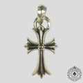 Chrome Hearts Cross Pendant in Silver necklace chain charm unisex men's