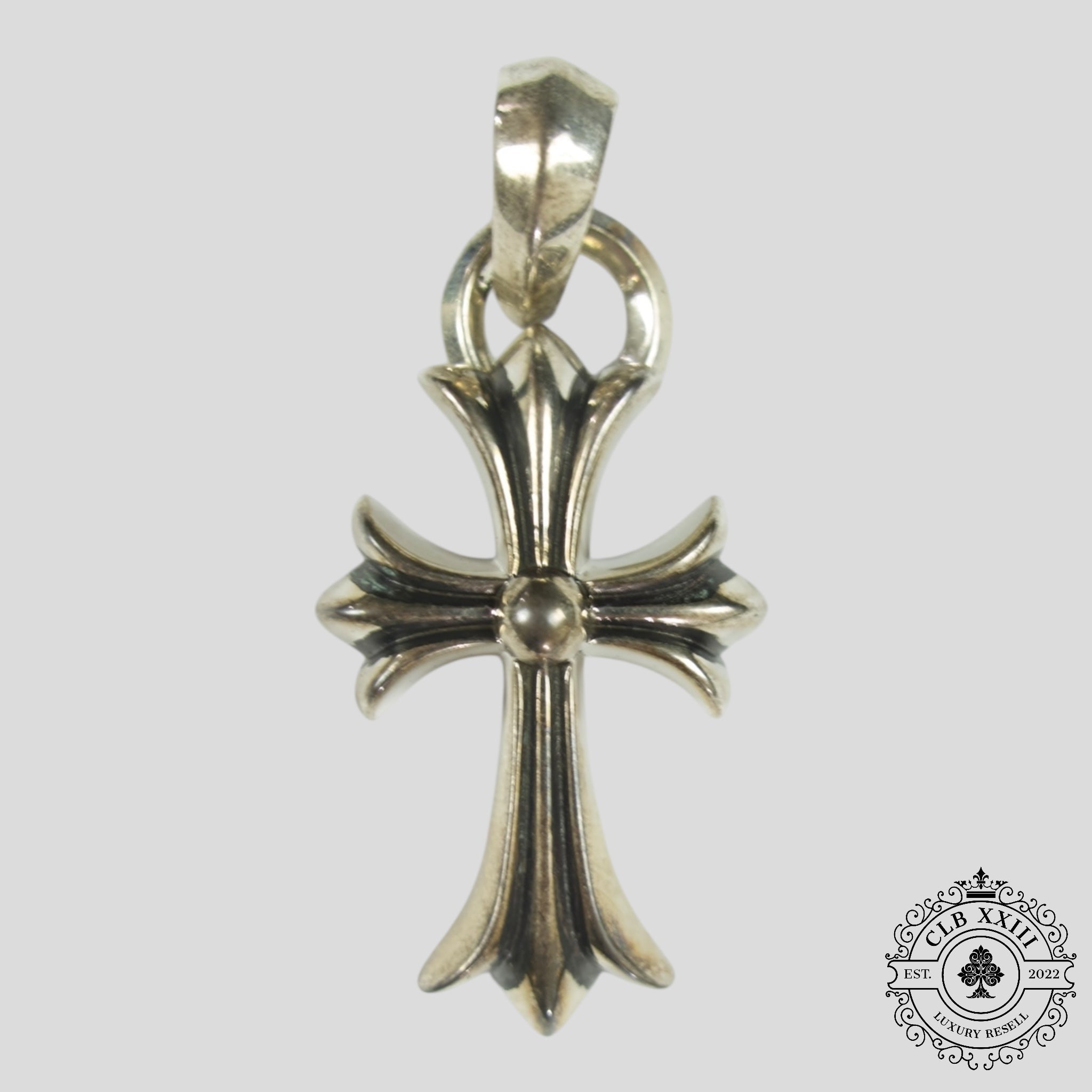 Chrome Hearts Cross Pendant in Silver necklace chain charm unisex men's