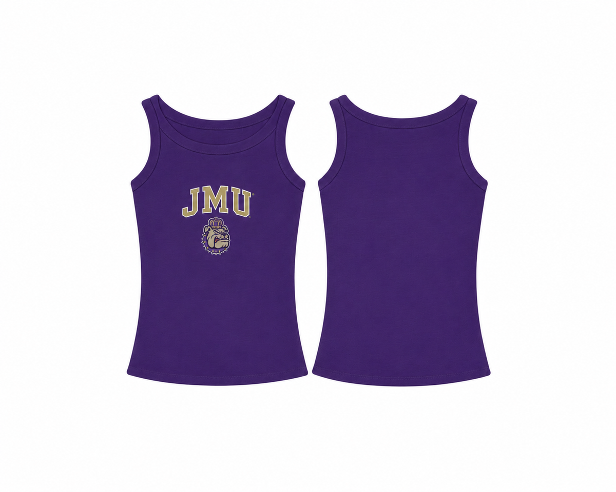James Madison Dukes Tank Top Purple Ladies Shirt