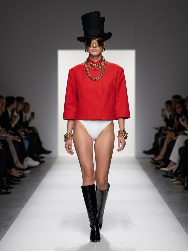 Ladies JACKET SOHO STREETSTYLE  Fashion Week BYMANYC ® New York Red