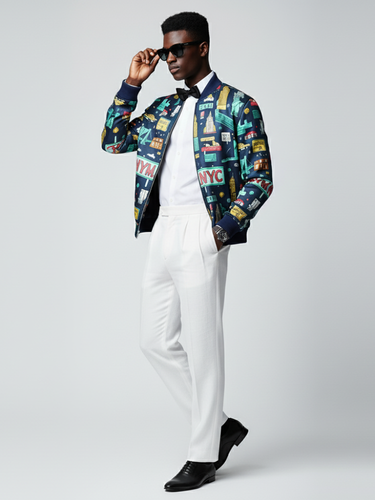 Men's WALL STREET Bomber Jacket BYMANYC ® New York runway coat