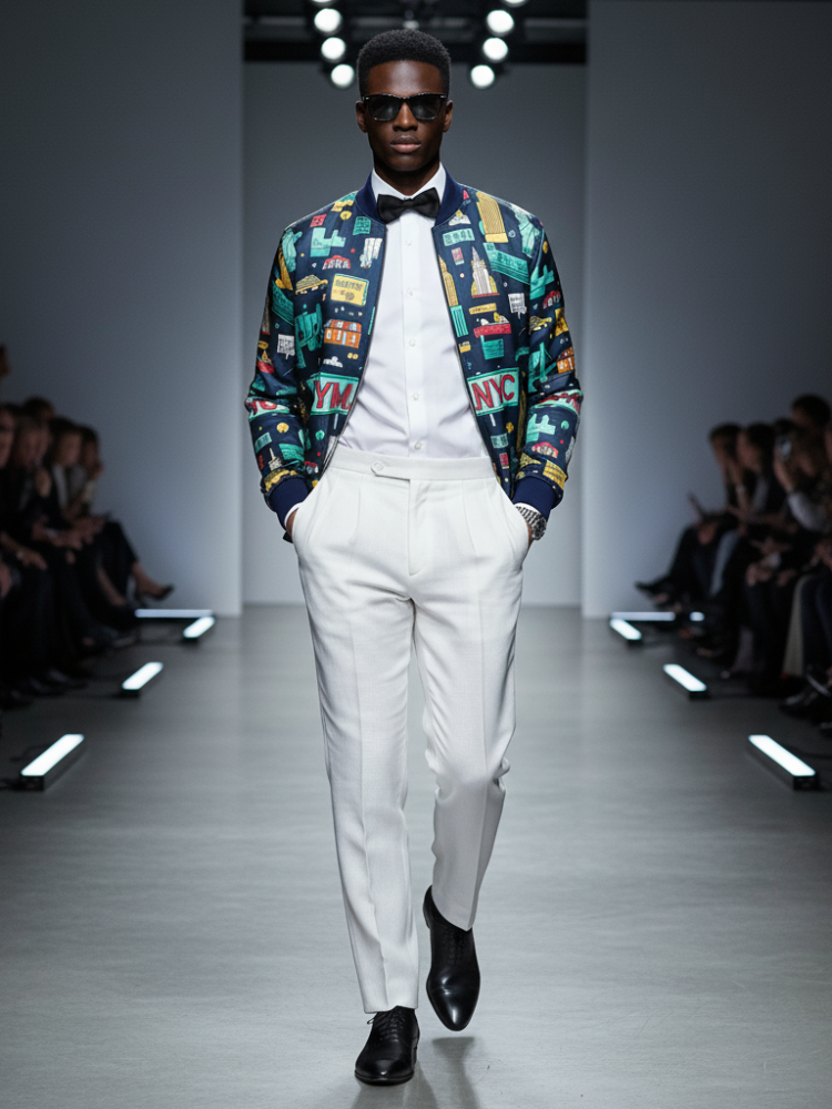 Men's WALL STREET Bomber Jacket BYMANYC ® New York runway coat