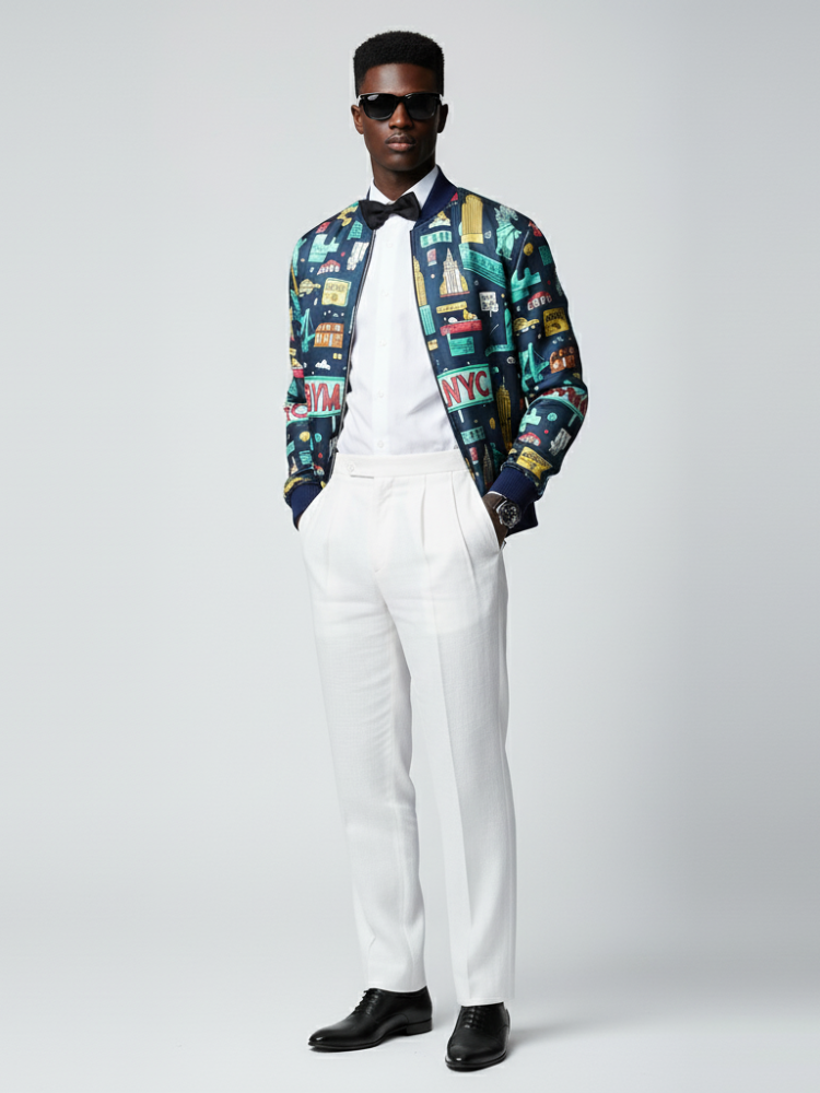 Men's WALL STREET Bomber Jacket BYMANYC ® New York runway coat