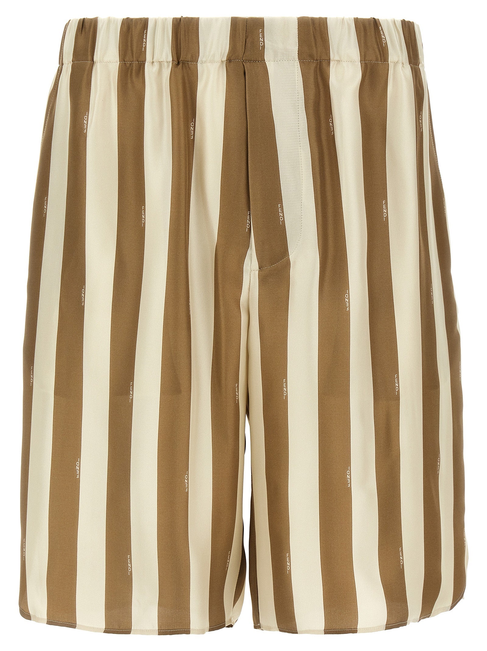 Fendi Men's Bermuda Pequin shorts silk striped