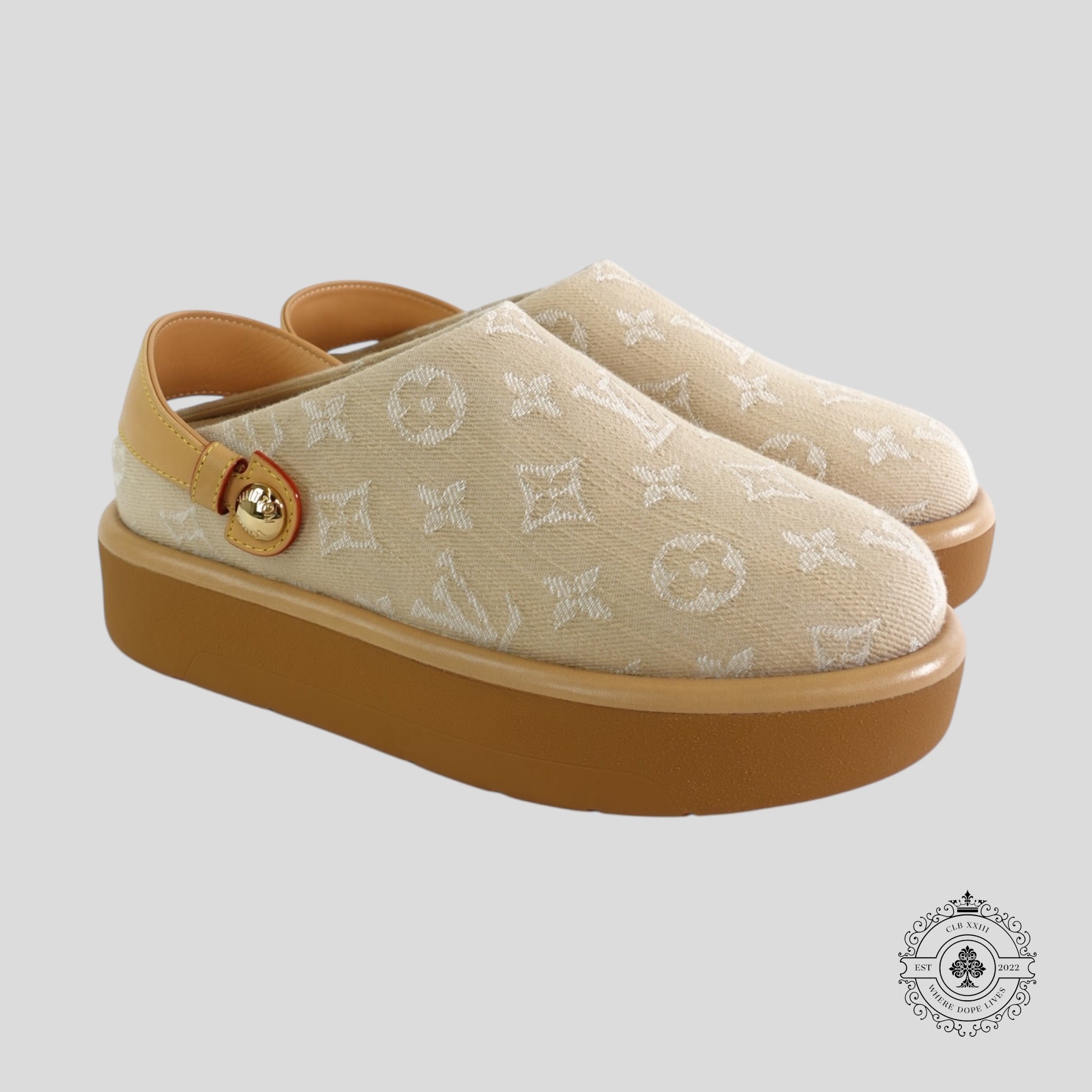 Louis Vuitton Aspen Platform Clogs ladies shoes 37 6.5