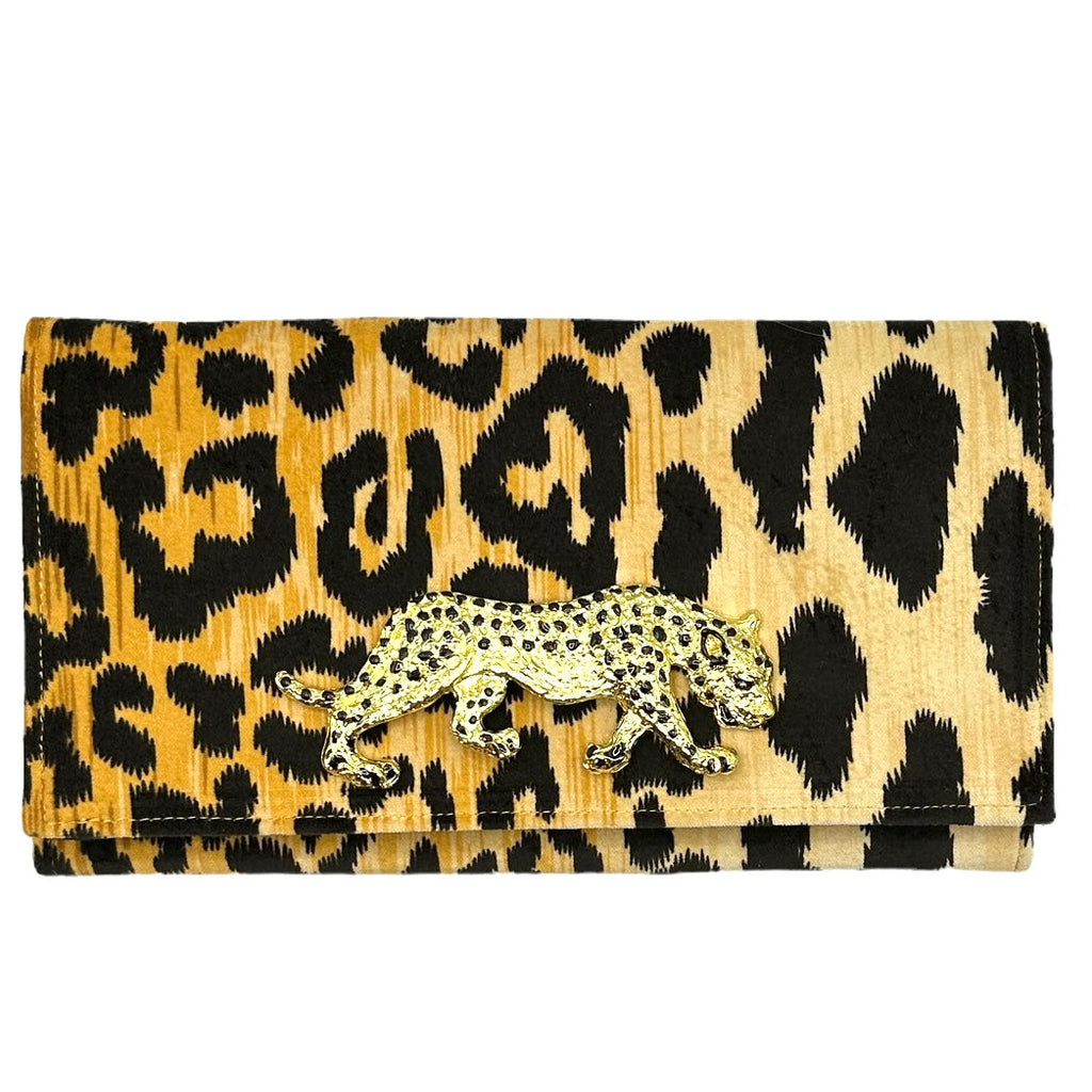 Garland handbag purse luxury leopard cheetah Ashley Clutch