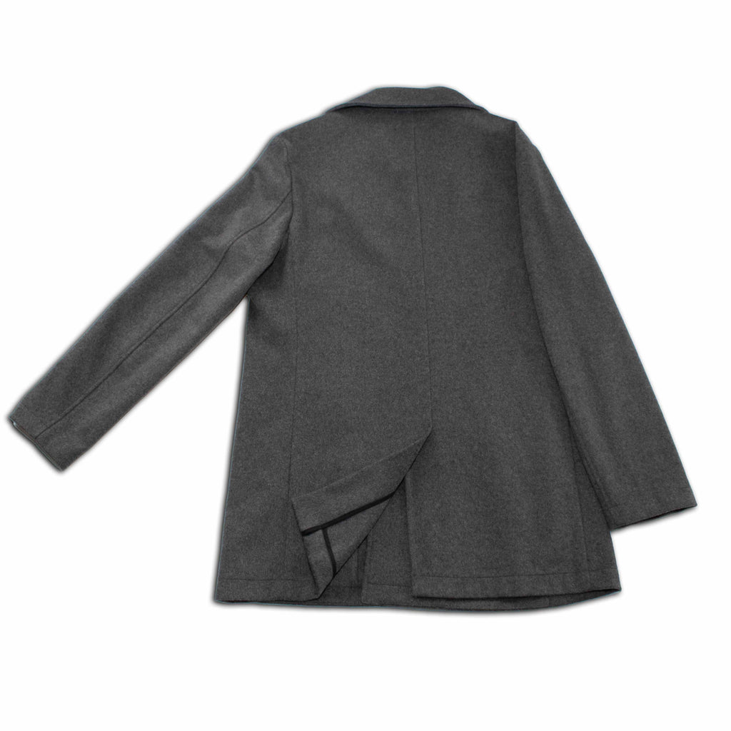Metropolitan Dual-Layer Wool Car Coat - Grey Gionfriddo Italy Men's Cashmere Wool