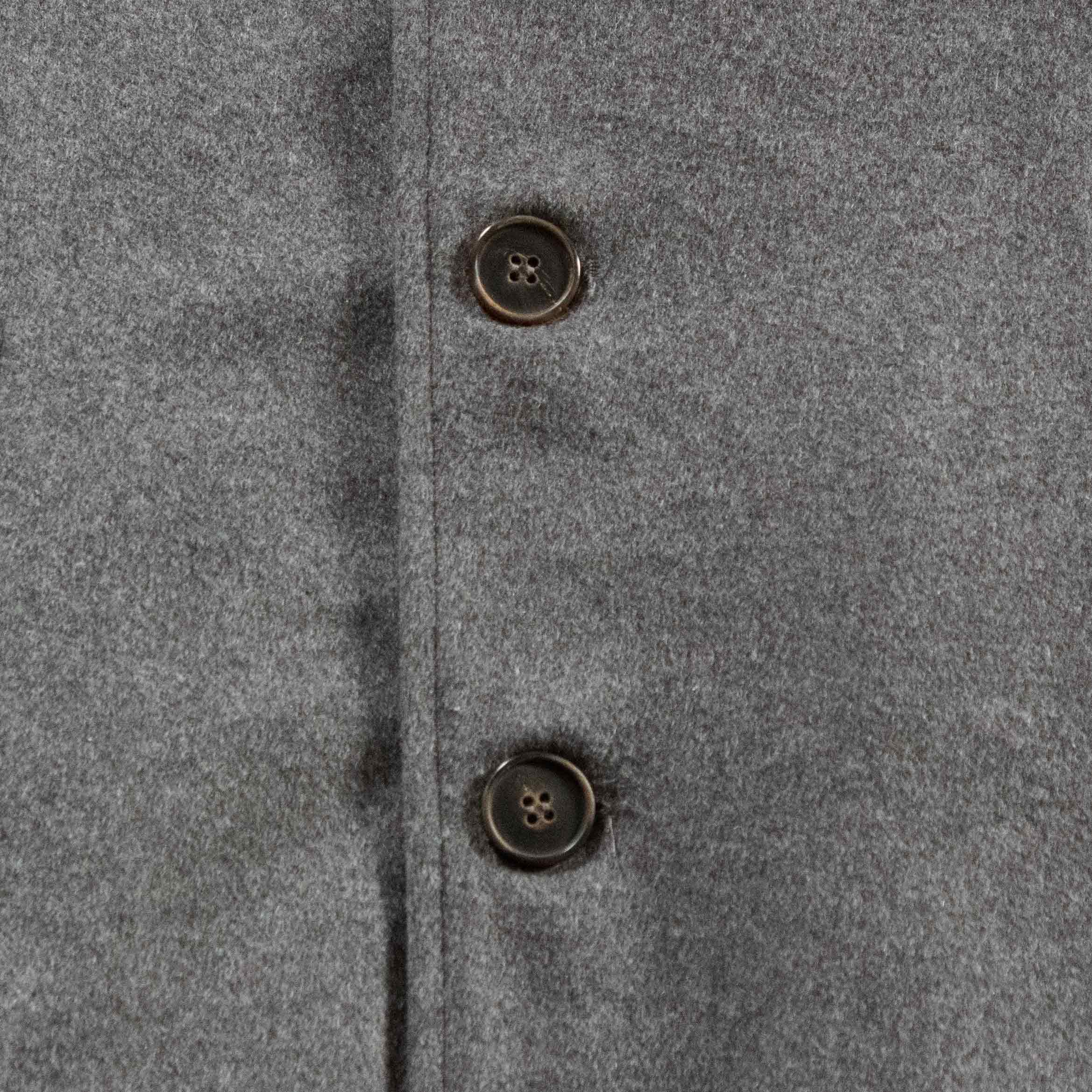 Metropolitan Dual-Layer Wool Car Coat - Grey Gionfriddo Italy Men's Cashmere Wool