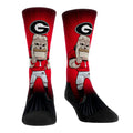 Georgia Bulldogs - Mascot Pump Up! Men's Socks Hairy Dawg all sizes SEC Rock 'Em