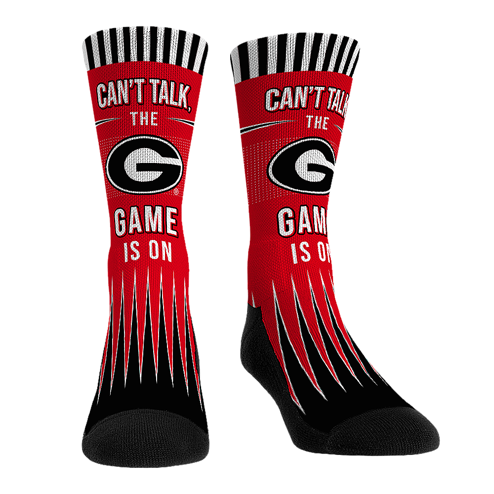 Georgia Bulldogs - Can't Talk The game is on men's socks SEC