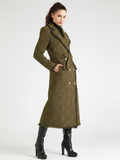 Golden Plaid Trench Coat, Upper East Side | Women - BYMANYC ® New York long