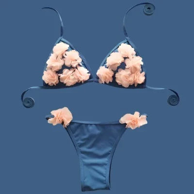 Flowa Diva Two piece swimsuit bikini with silk flowers