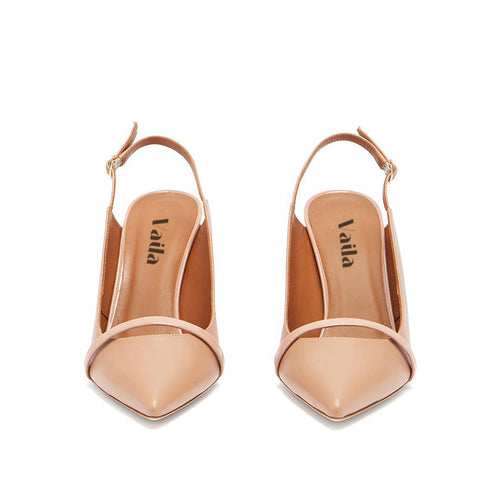 Kennedy Slingback Pumps Shoes heels career tan coral extended sizes