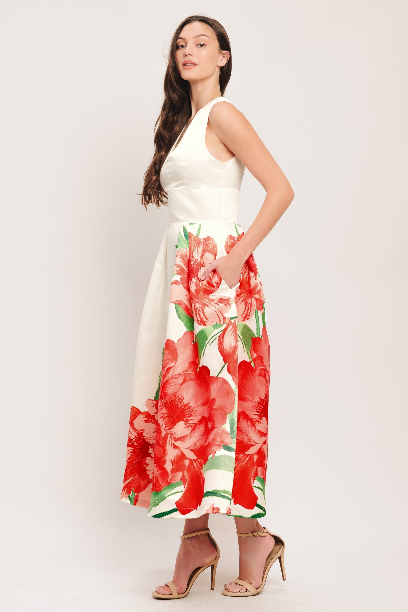 ROMANCE EDIT WOVEN MIDI DRESS Flying Tomato Spring Summer Floral