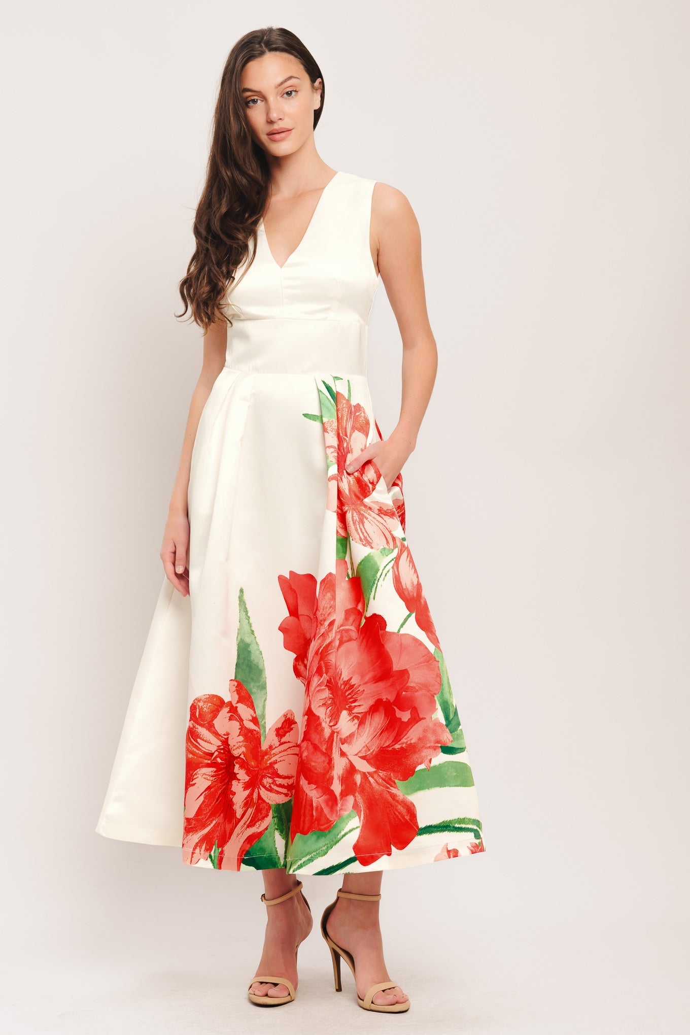 ROMANCE EDIT WOVEN MIDI DRESS Flying Tomato Spring Summer Floral