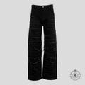 Who Decides War Ultra Flare Windowed Denim jeans men's unisex black