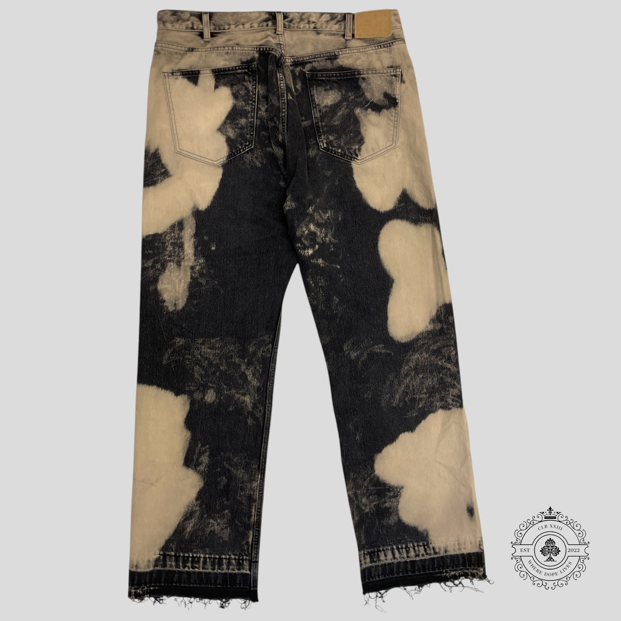 Celine Wesley Straight Leg Distressed Bleached Jeans 34 men's unisex