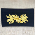 Koi fish Clutch silk Garland bag handbag purse Black/Pink