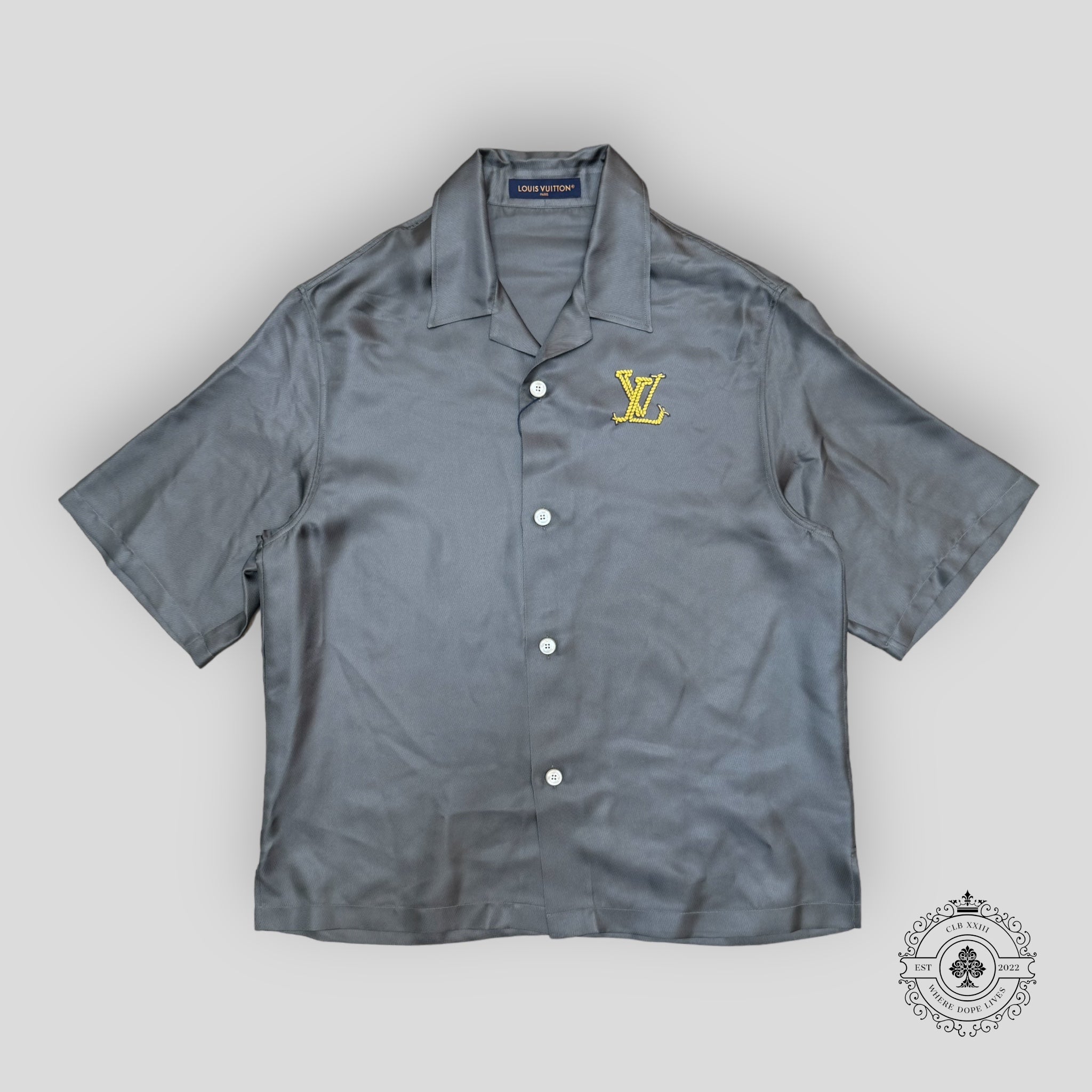Louis Vuitton LV Lovers Lasso Silk Shirt Men's LV logo XXL 2X