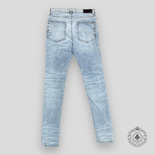Amiri Pajama Art Patch blue Jeans in Light Vintage men's unisex