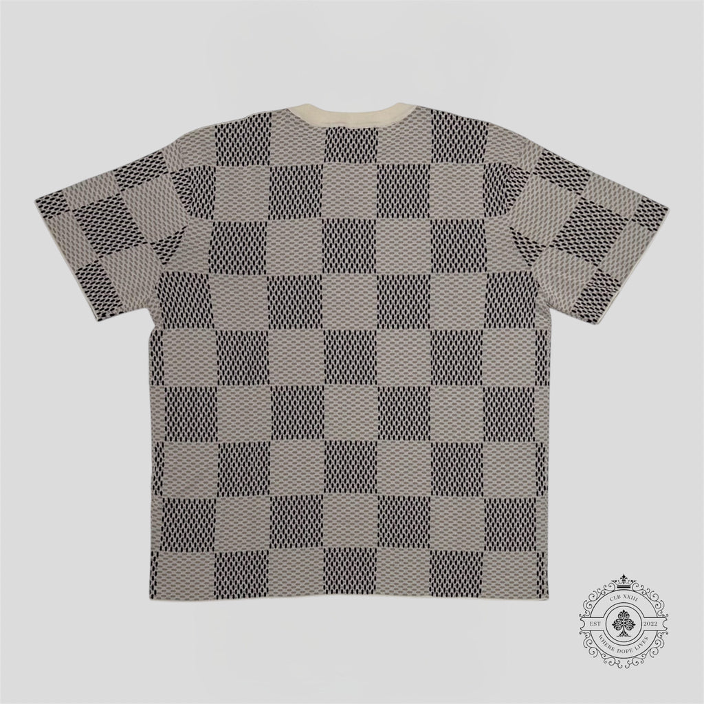 Louis Vuitton Damier Heritage Jacquard Short Sleeve Crewneck XL Men's tee shirt