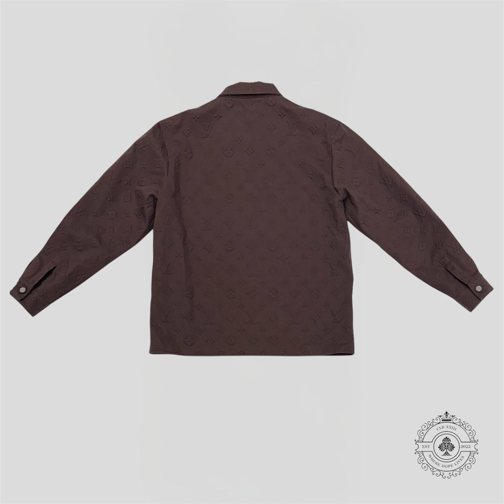 Louis Vuitton Monogram Embossed Overshirt in Brown shacket men's