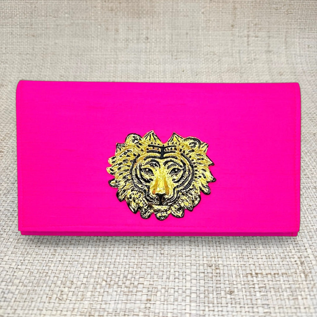 Garland Bag Hot Pink Cindy Clutch Handbag Purse Silk