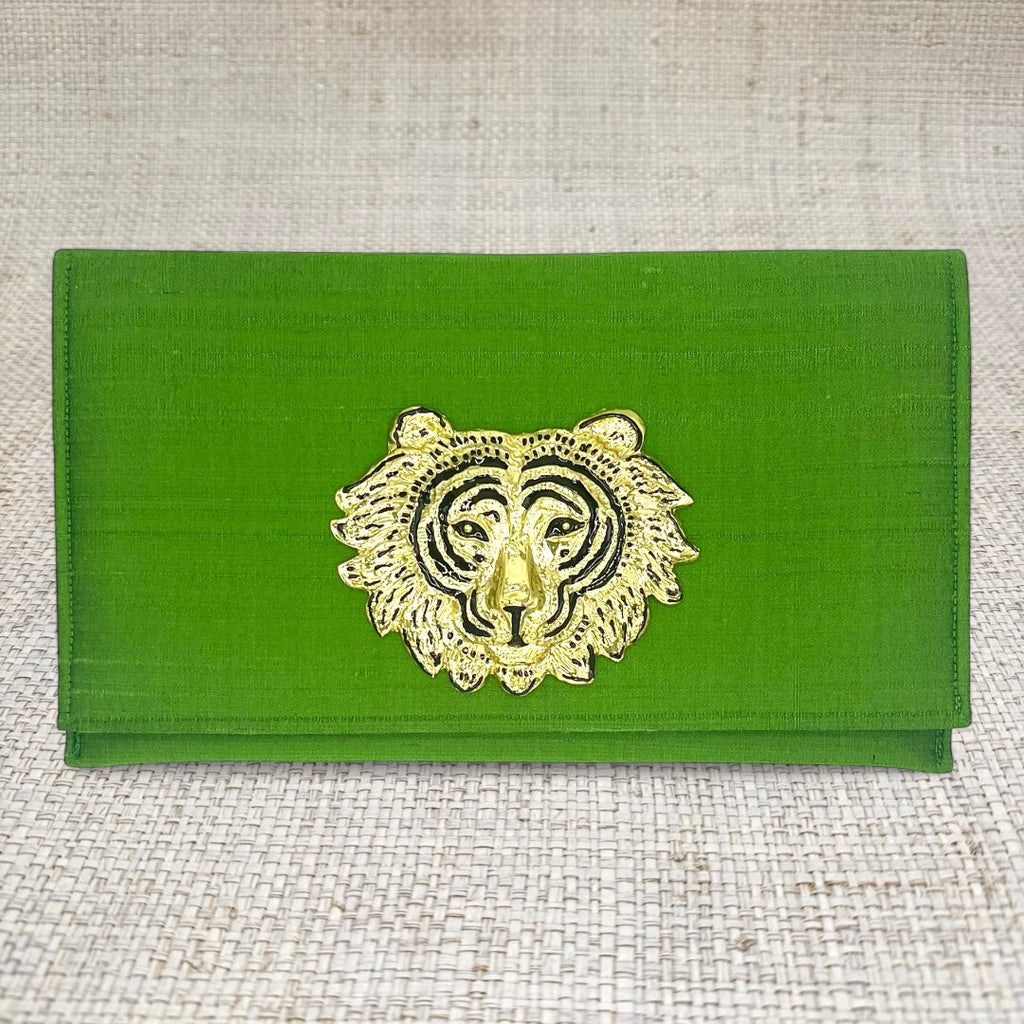 Garland Bag Jess Clutch Handbag Purse Silk Lime Green