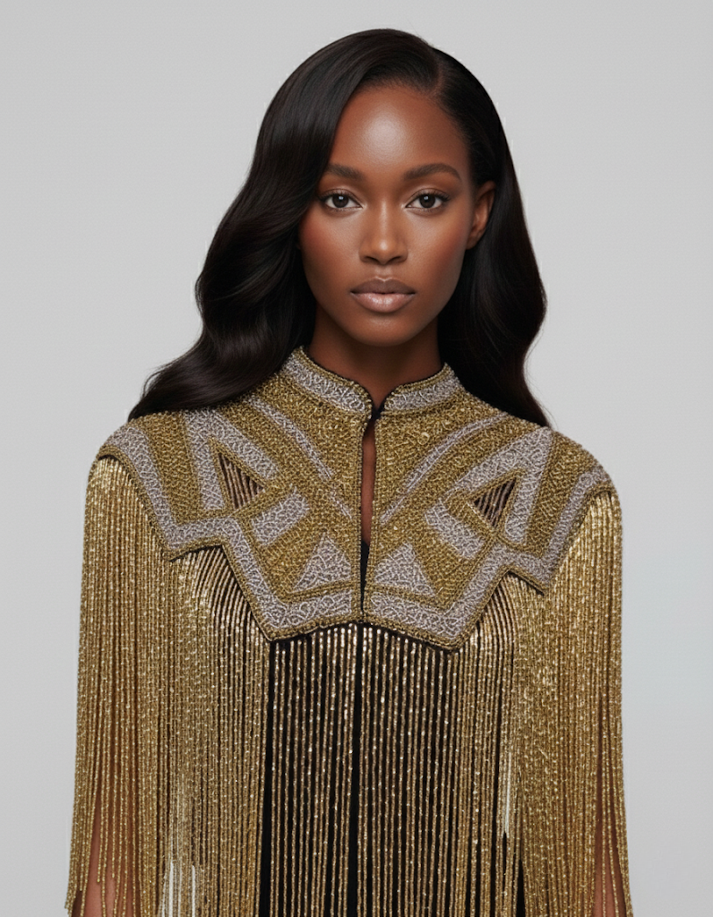 Golden Line Cape Beaded Silver Gold Wrap Shawl Dressy Formal Evening