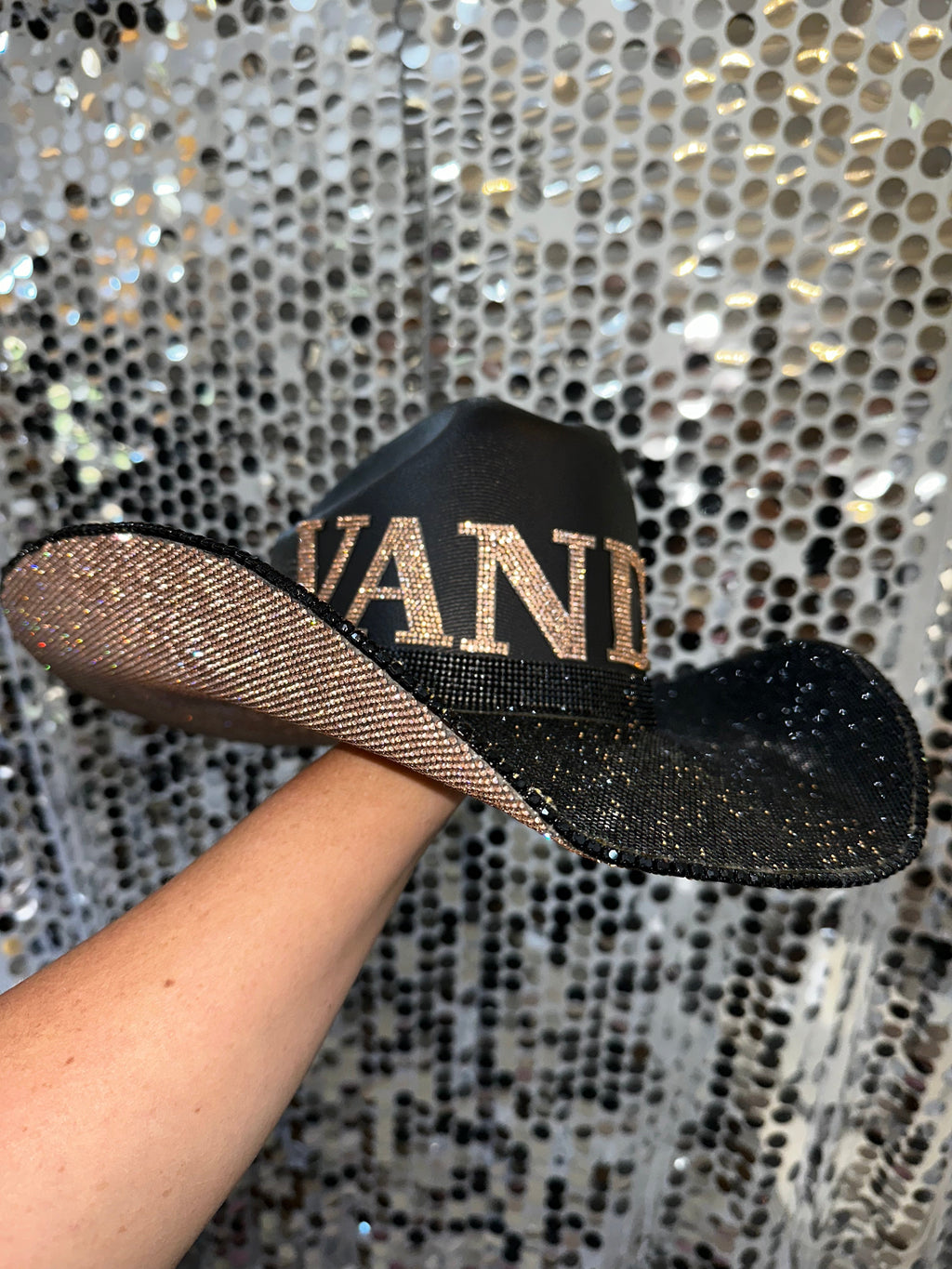 Vanderbilt Commodores Vandy Cowboy Hat Rhinestone Crystals Bling