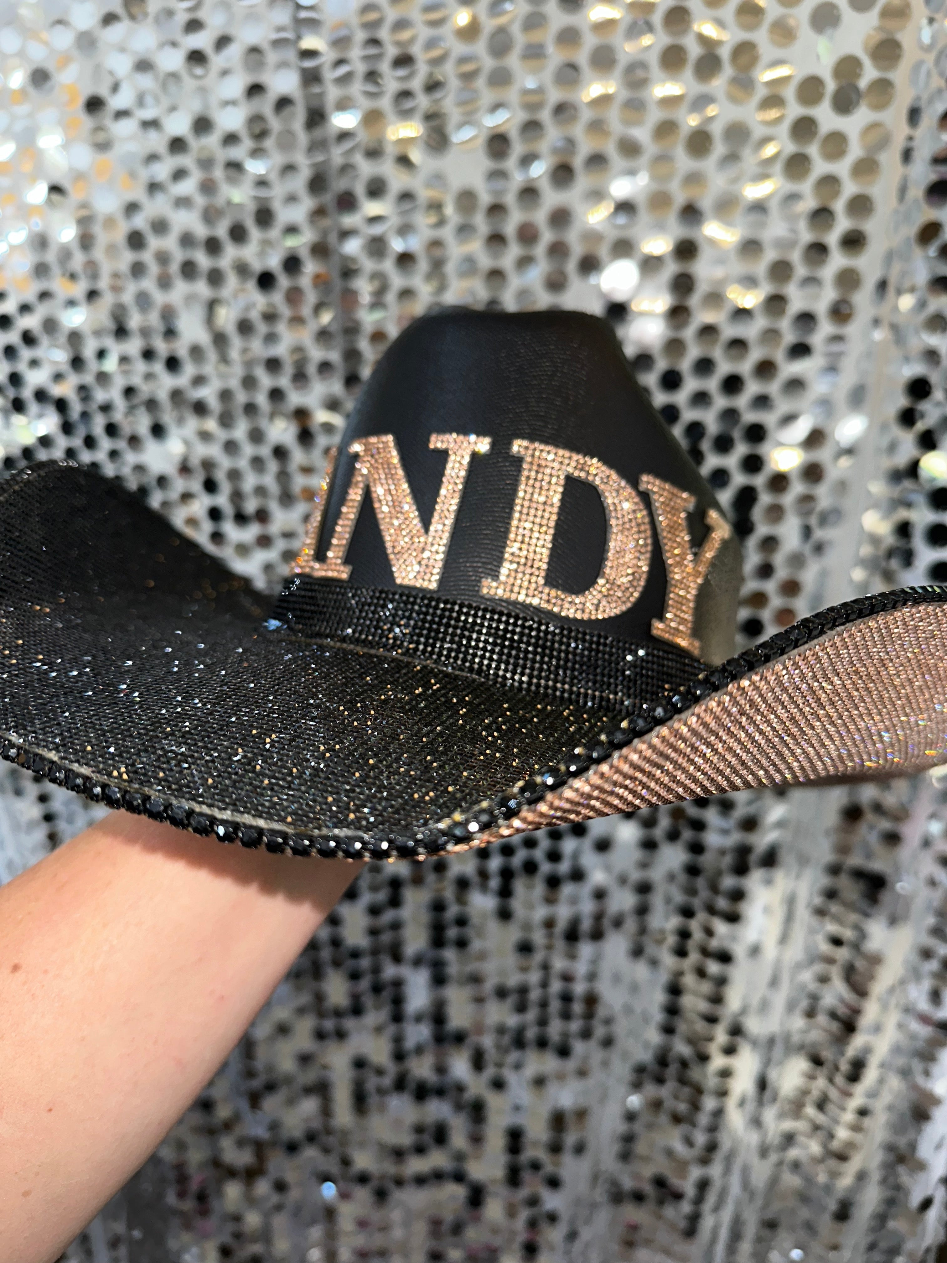 Vanderbilt Commodores Vandy Cowboy Hat Rhinestone Crystals Bling