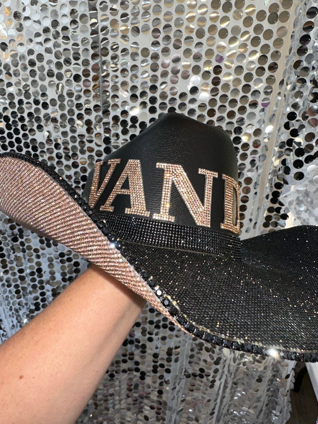 Vanderbilt Commodores Vandy Cowboy Hat Rhinestone Crystals Bling