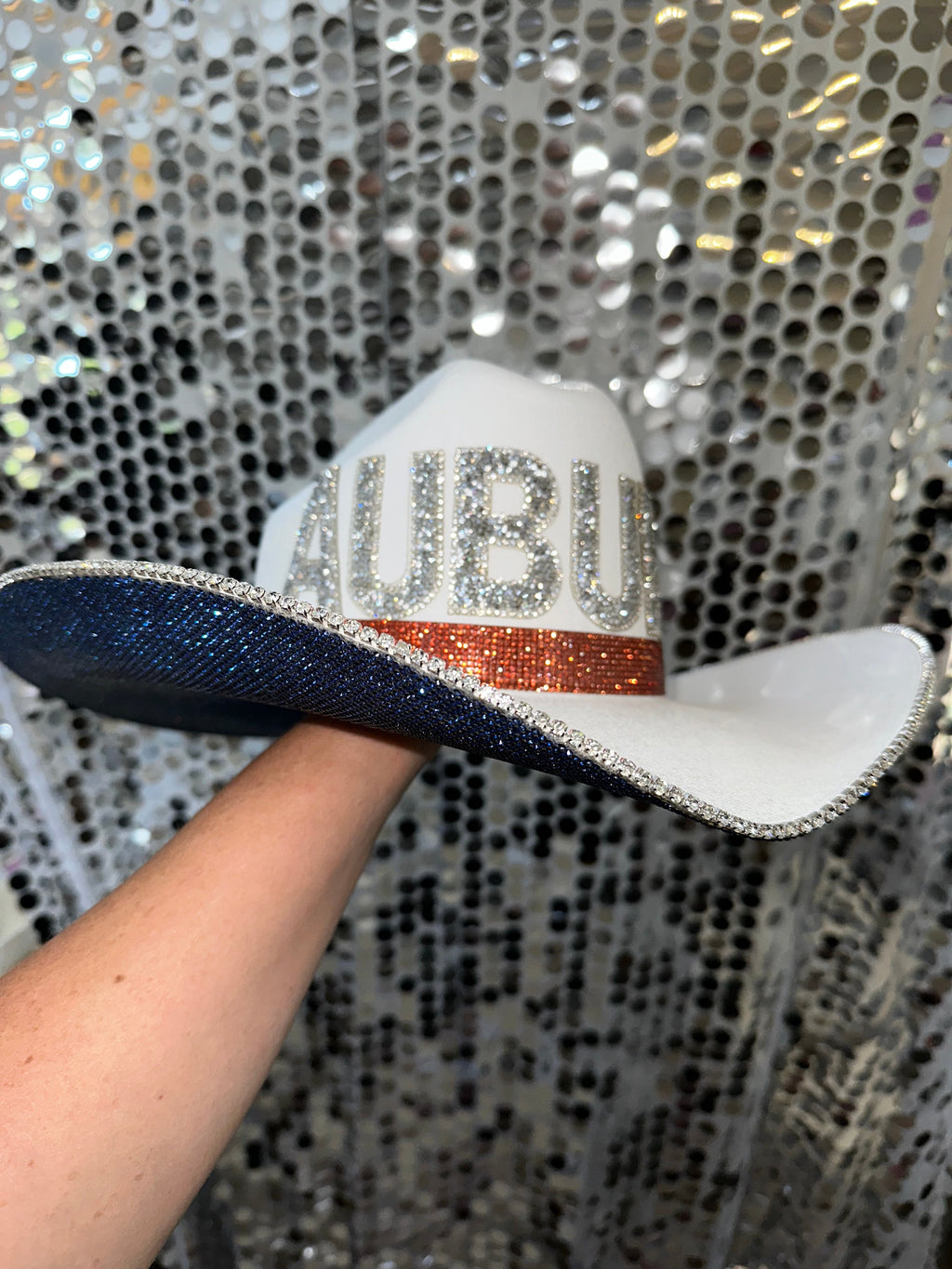 Auburn University Tigers Cowboy Hat Rhinestone Crystal Bling War Eagle