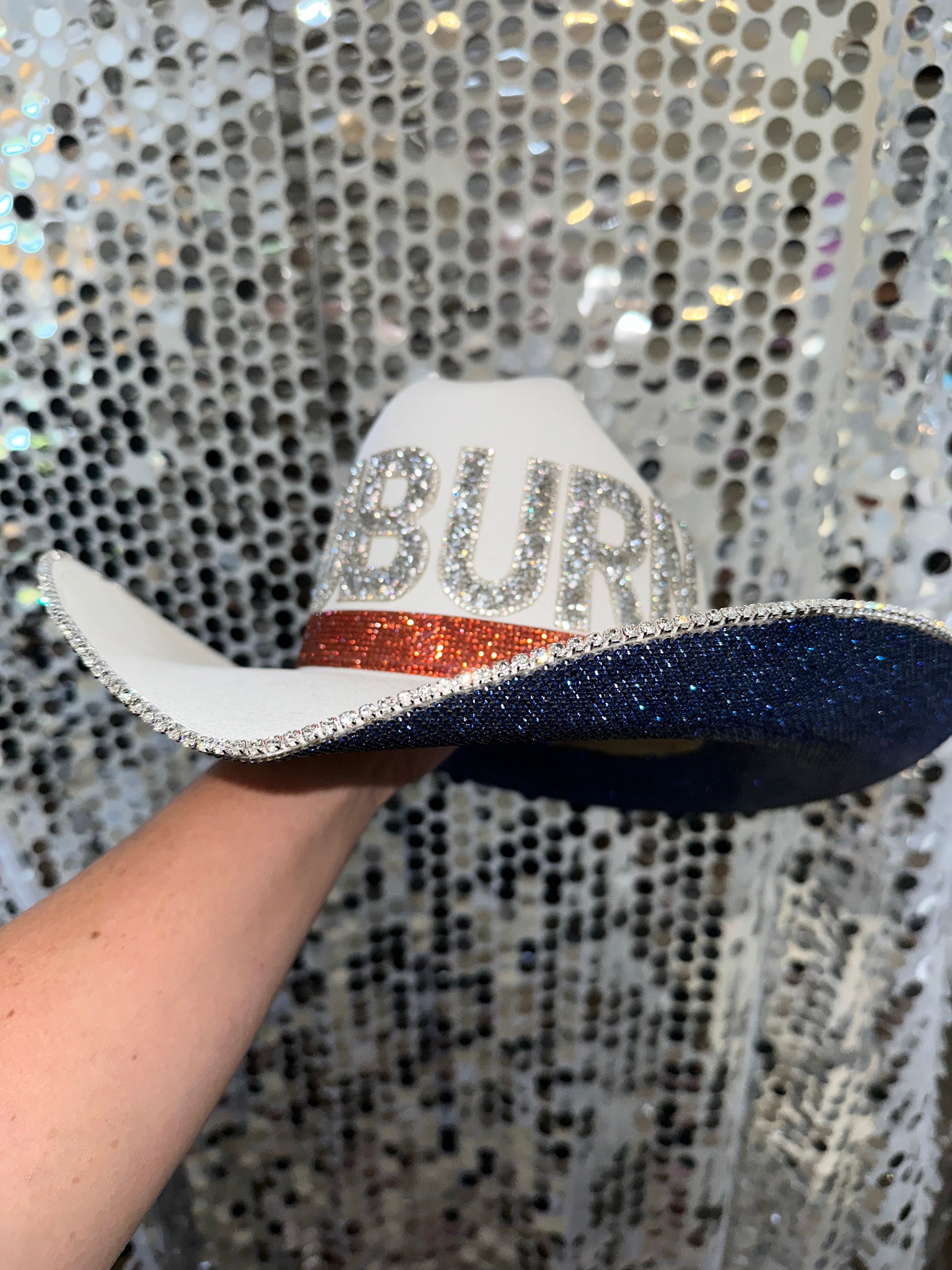 Auburn University Tigers Cowboy Hat Rhinestone Crystal Bling War Eagle